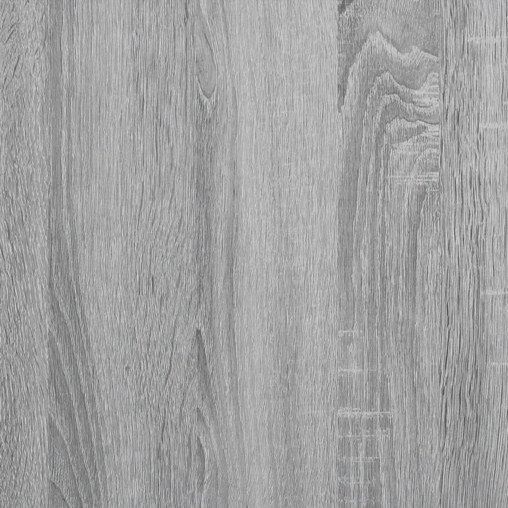 2 db szürke sonoma színű szerelt fa fali polc 50 x 12 x 50 cm