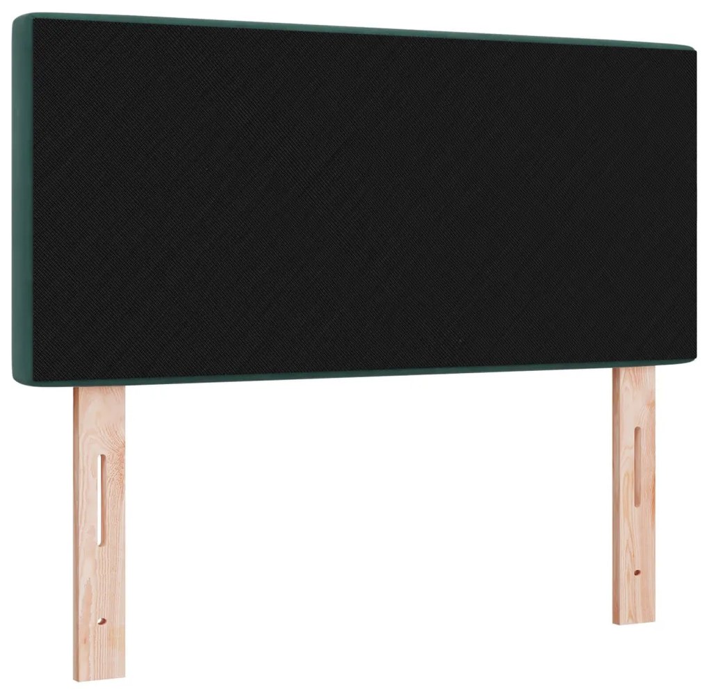 Fejtámla Kristálygombos Kárpitozott Sötét Zöld 90 cm Bársony