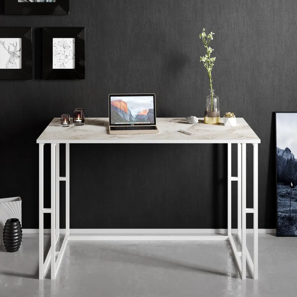 Alfa íróasztal, fehér, 120 cm