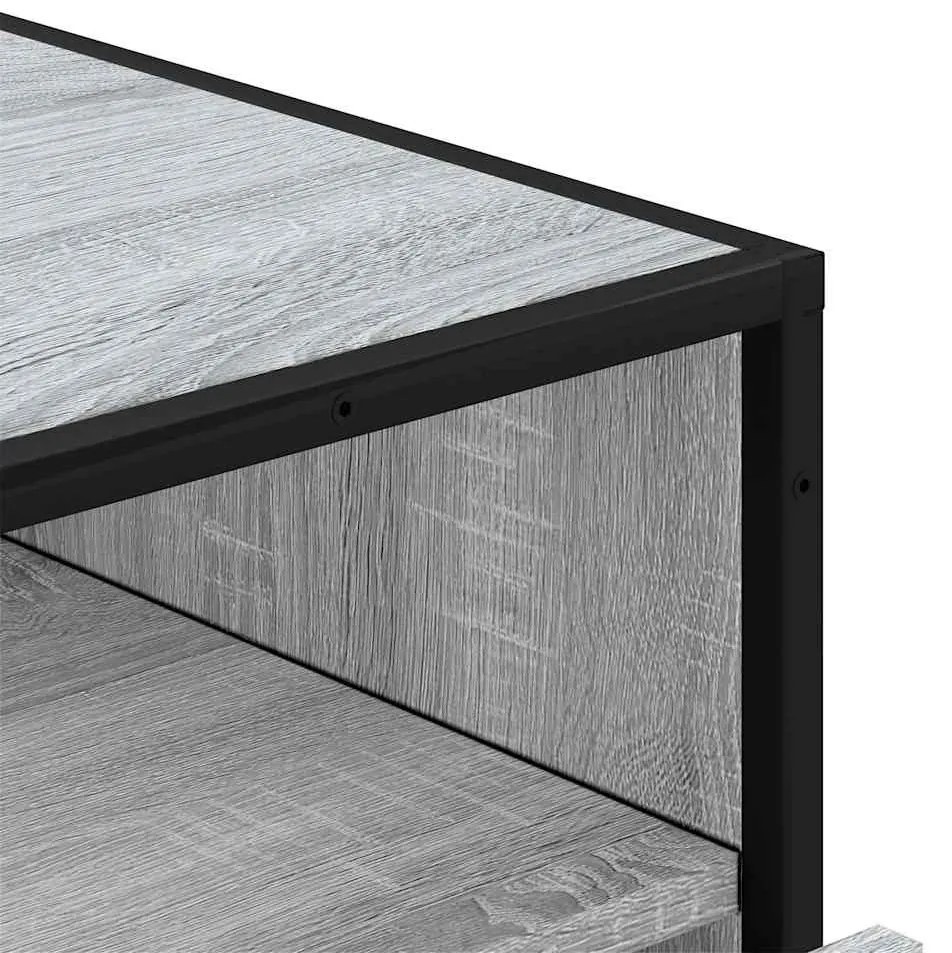 vidaXL szürke sonoma színű szerelt fa fiókos szekrény 70x41x70 cm