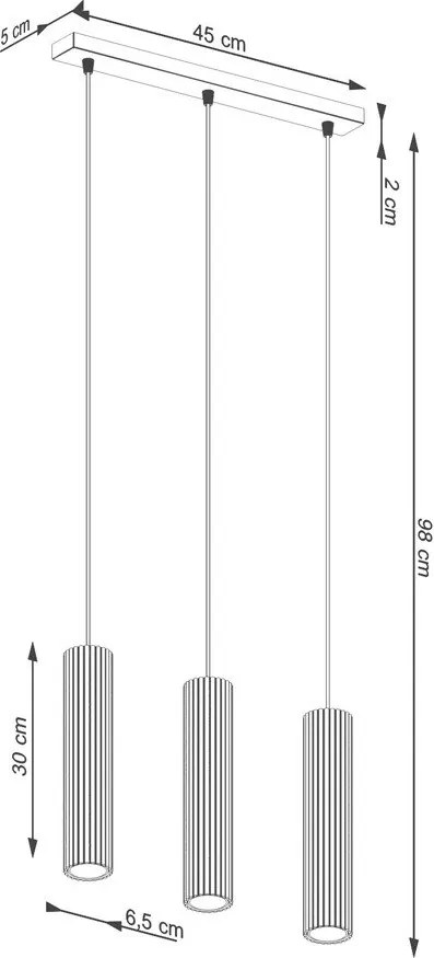 Szürkésbarna fém függőlámpa Gleam – Sollux