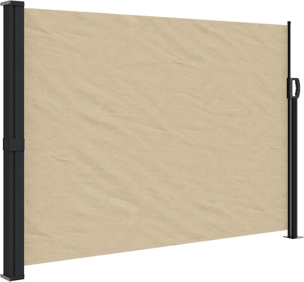 vidaXL bézs behúzható oldalsó napellenző 140 x 300 cm