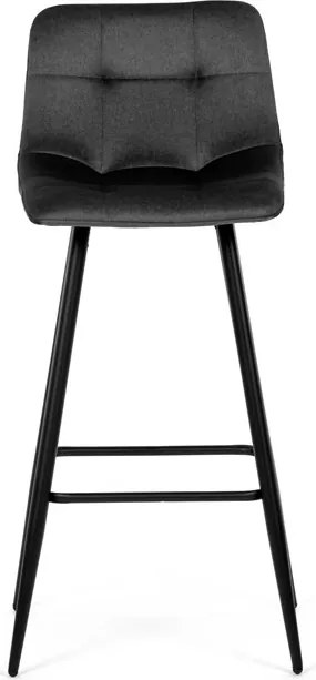 Barová židle, šedá, látka,AUB-X7015 GREY2