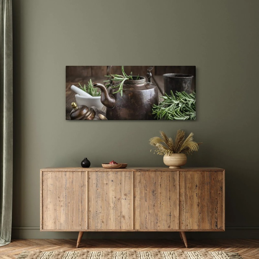 Kép - Teáskanna rozmaringgal (120x50 cm)