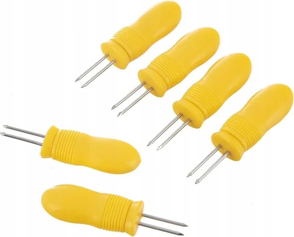 6x Kukorica tartó nyárs grill villa az étel felszúrásához