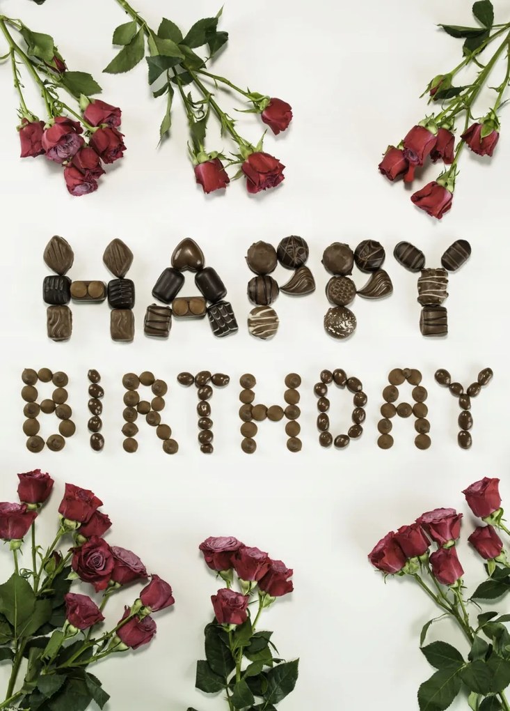 Poszter 39,5x55cm Csokoládé Happy Brithday, Assaf Frank