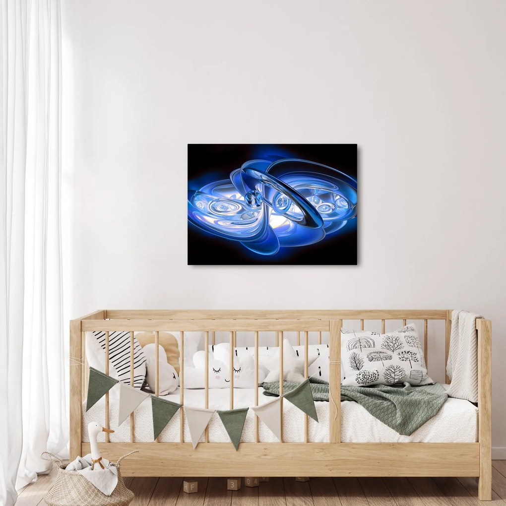 Kék absztrakt kép (70x50 cm)