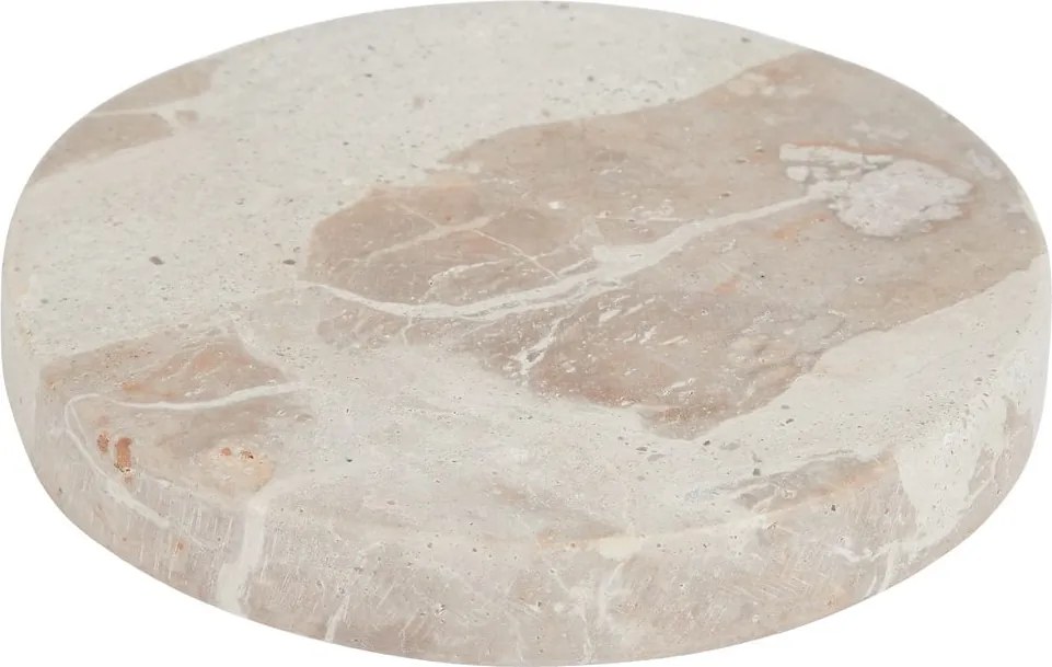 MARBLE márvány poháralátét, bézs Ø10 cm