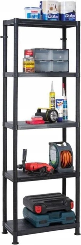 Műanyag könyvespolc öt polccal 90cm Garland