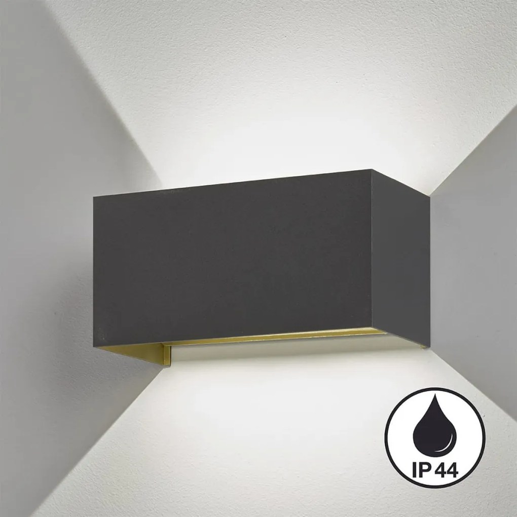 FISCHER&HONSEL 30519 WALLO Modern Kültéri Fali Lámpa Bézs, Fekete, Szürke LED IP44