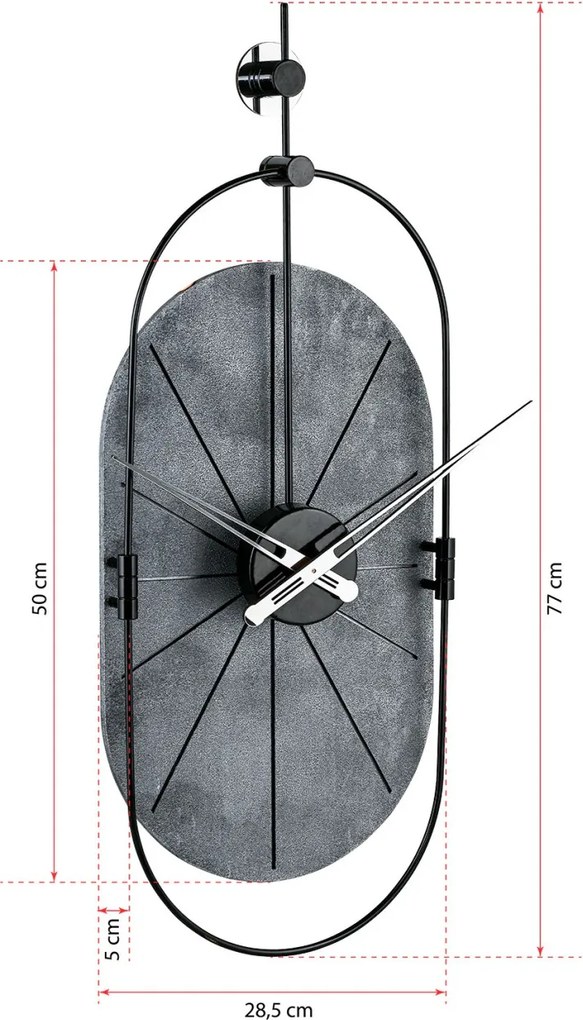 Sntr falióra, ezüst, 77×29 cm