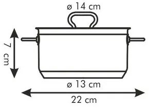 Tescoma HOME PROFI lábas fedővel, 14 cm, 14 cm átmérőjű