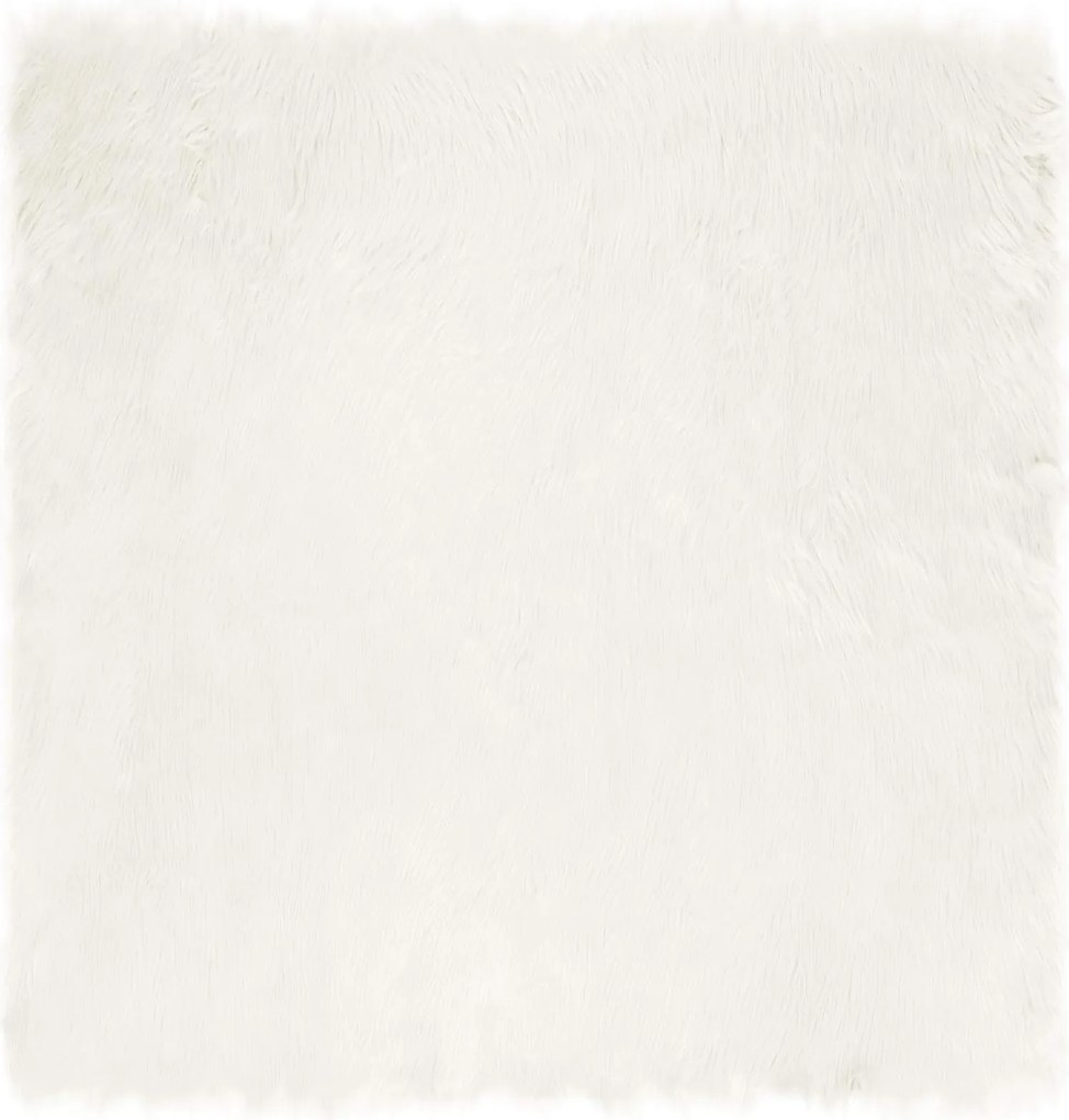 vidaXL Műgyapjú Szőnyeg Tafalla Fehér 120 x 120 cm Poliészter