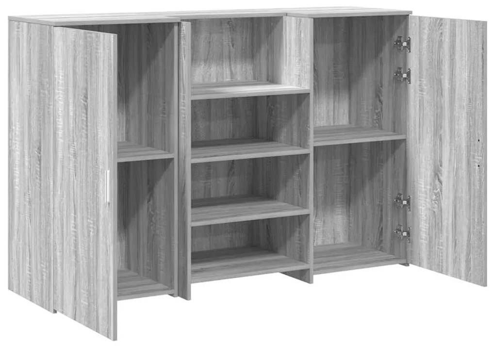 recepciós pult szürke sonoma 155x50x103,5 cm szerelt fa