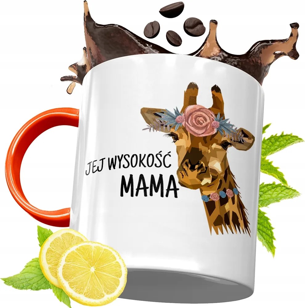 Narancssárga Bögre Anyukáknak Anyák Napjára fényképes nyomattal