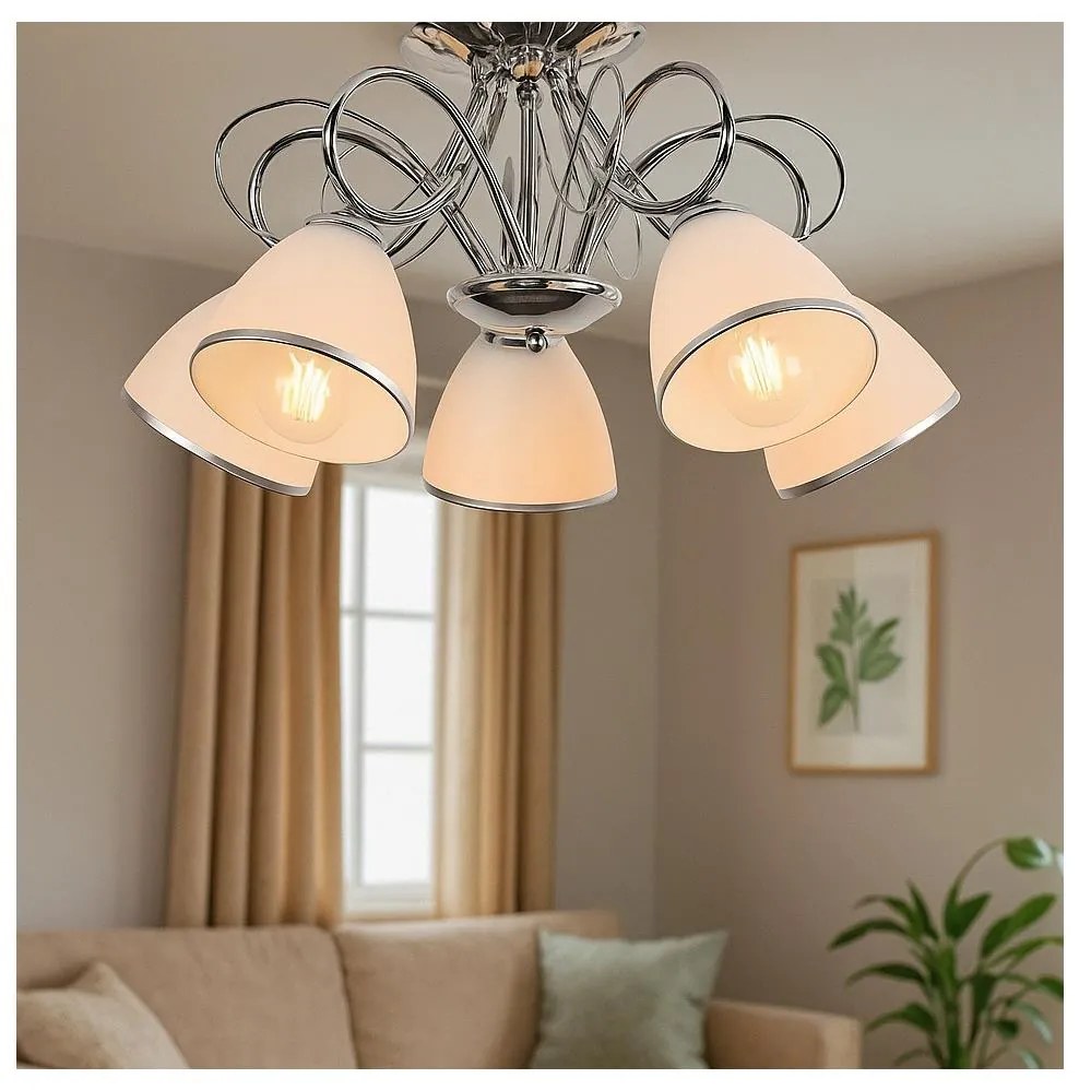 Brilagi - Felületre szerelt csillár FRED 5xE27/60W/230V átm. 59 cm fényes króm