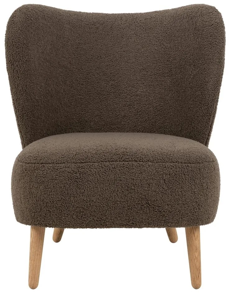 Barna buklé fotel Elmont – Actona