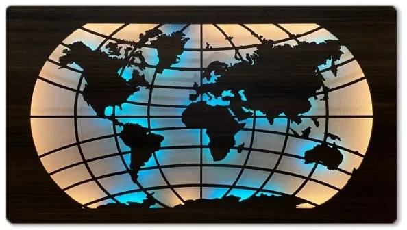 Li-Go 4709/DUB2 - LED RGBW fali dekorációs lámpa LED/24W/230V 125x74 cm tölgy + távirányító