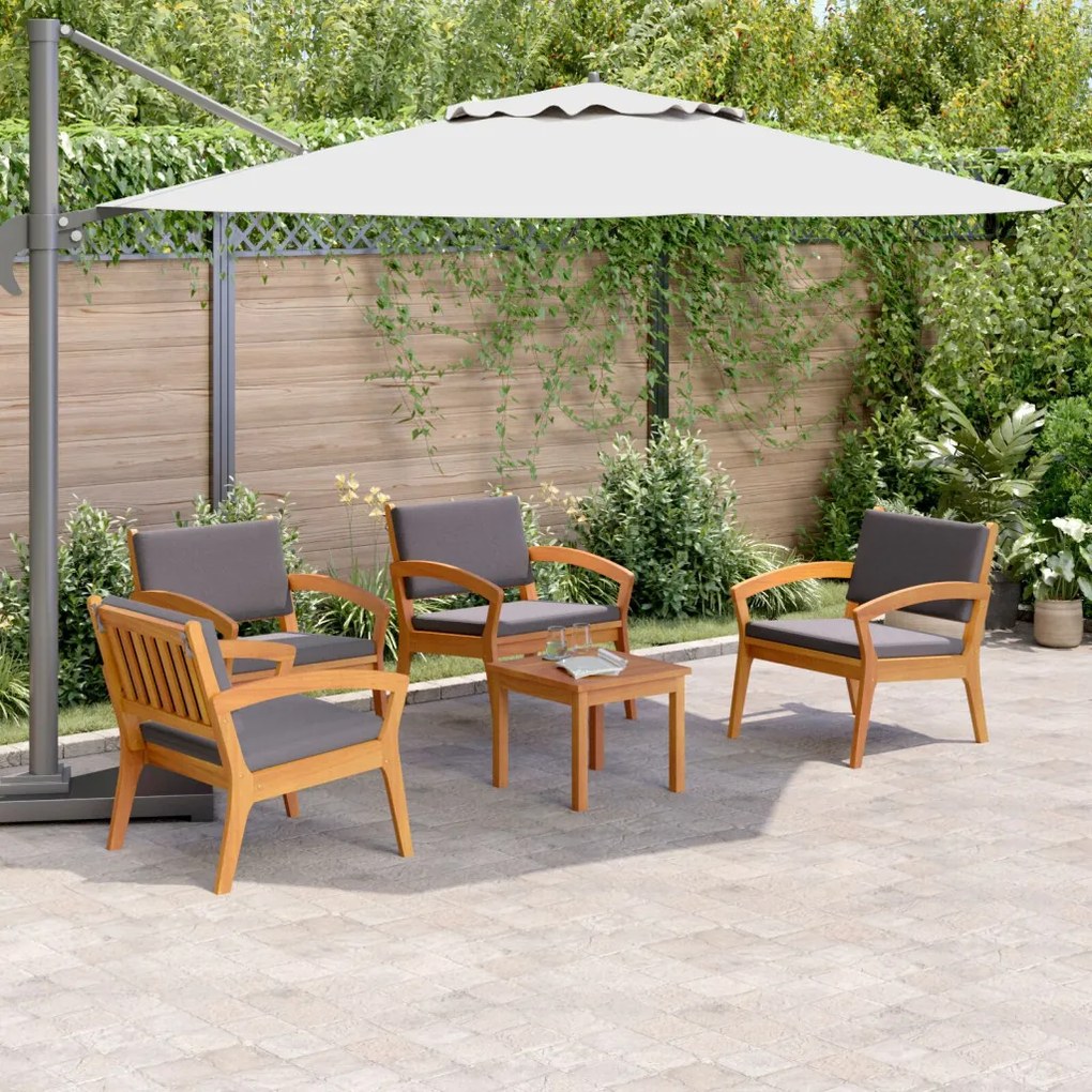 Bisztró készlet 3 pcs Barna 45 x 45 x 38 cm Tömör akácfa