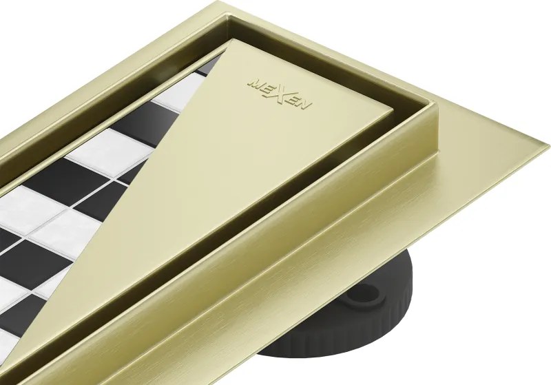 Mexen Flat M13 vonalelvezetés 2 az 1-ben 140 cm, arany szálcsiszolt - 1A10140