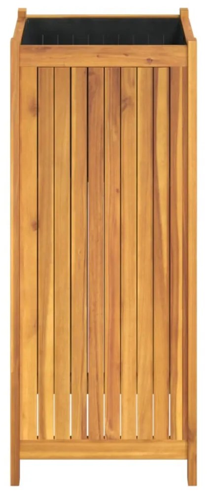 tömör akácfa kerti virágtartó béléssel 42 x 42 x 100 cm