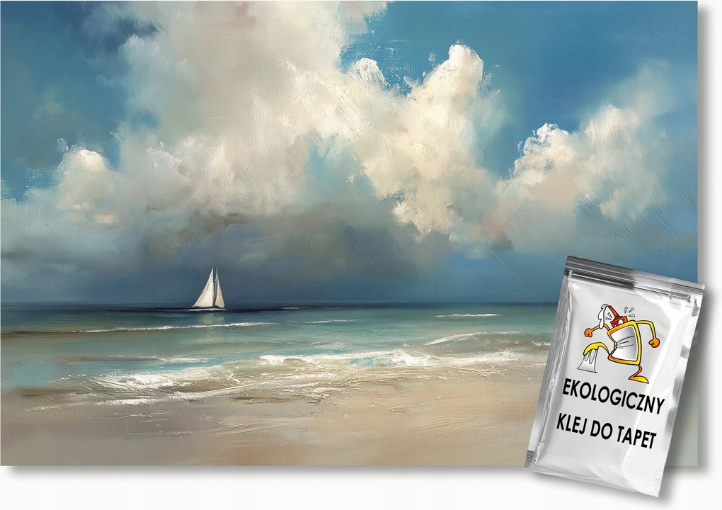 Fotótapéta Flizelina Tájkép Tenger Hullámok Tengerpart Hajó Vitorlás 300x210 ragasztó