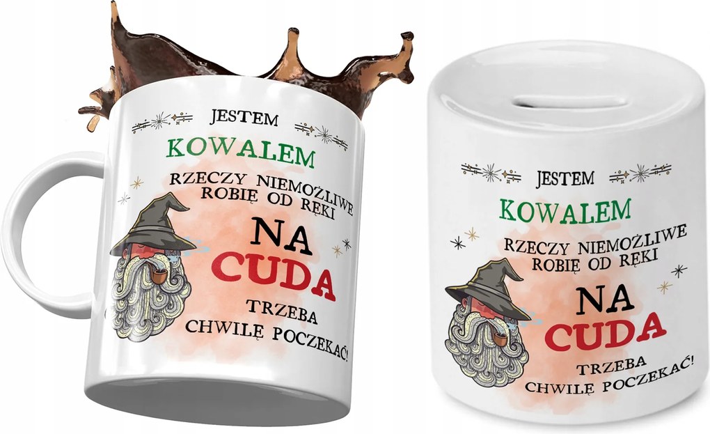 Kovácsnak Bögre Ajándék persely szett fényképes nyomtatással