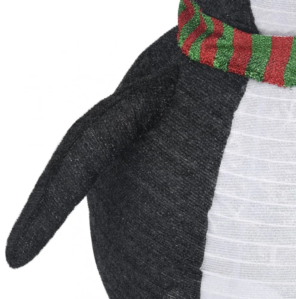 dekoratív luxus szövet karácsonyi LED-es pingvinfigura 120 cm
