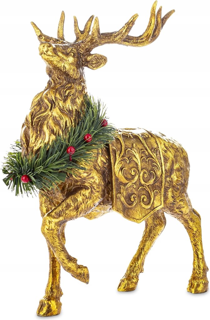 Rénszarvas Szarvas Koszorú Dekoráció Figura Karácsonyra A Karácsonyfa Alatt