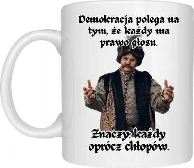 Bögre Fehér Vicces Ajándék 1670 Sláger Sorozat Demokrácia