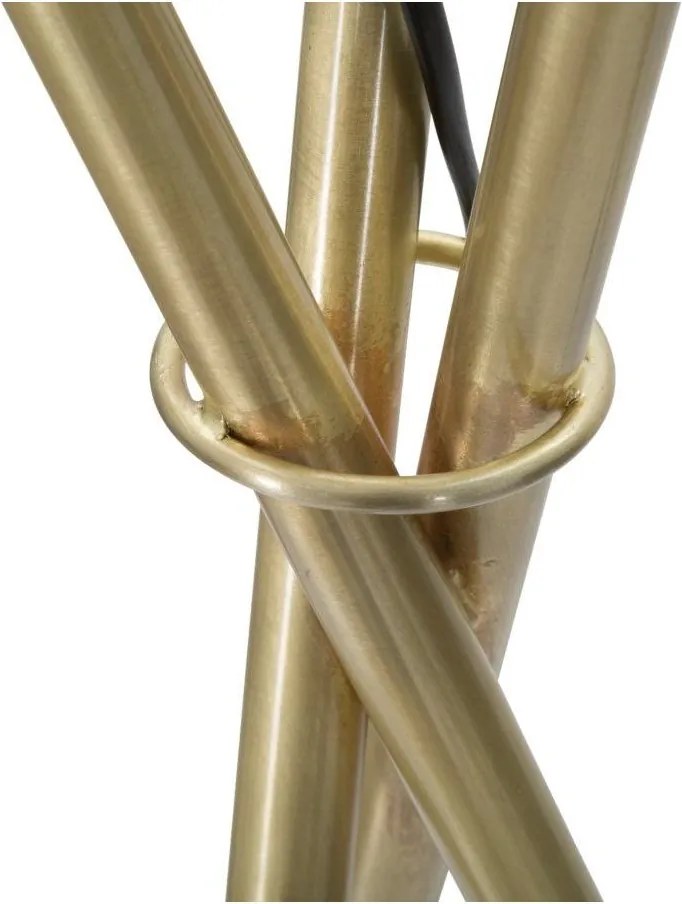 Fehér-aranyszínű állólámpa üveg búrával (magasság 155 cm) Glamy – Mauro Ferretti