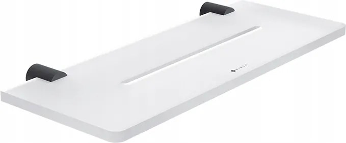 Nimco Bormo fekete fürdőszobai polc lyukakkal, króm, 30 cm Brc X430-90