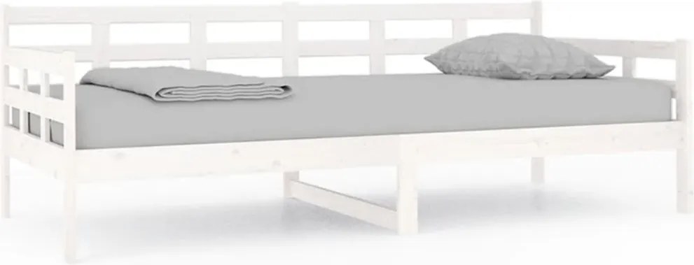 vidaXL fehér tömör fenyőfa kanapéágy 90 x 200 cm