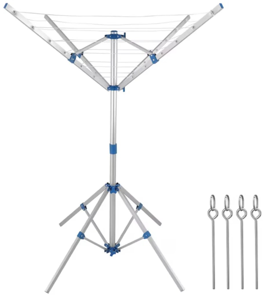 FALCO alumínium ruhaszárító állvány, 103×168 cm, ezüst Monzana