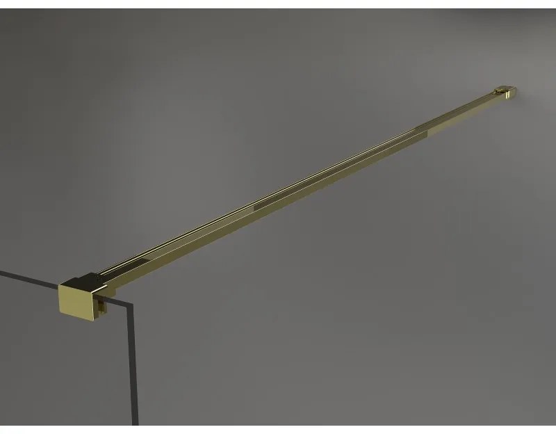 Mexen, Mexen Kioto zuhanykabin fala 125 x 200 cm, átlátszó 8 mm, arany - 800-125-002-50-00