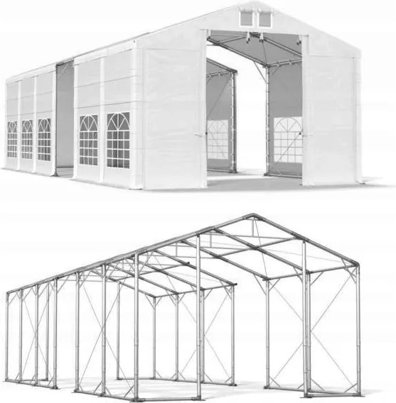 Kiállítási sátor 8x22m [4m] Garázs Das 560 P