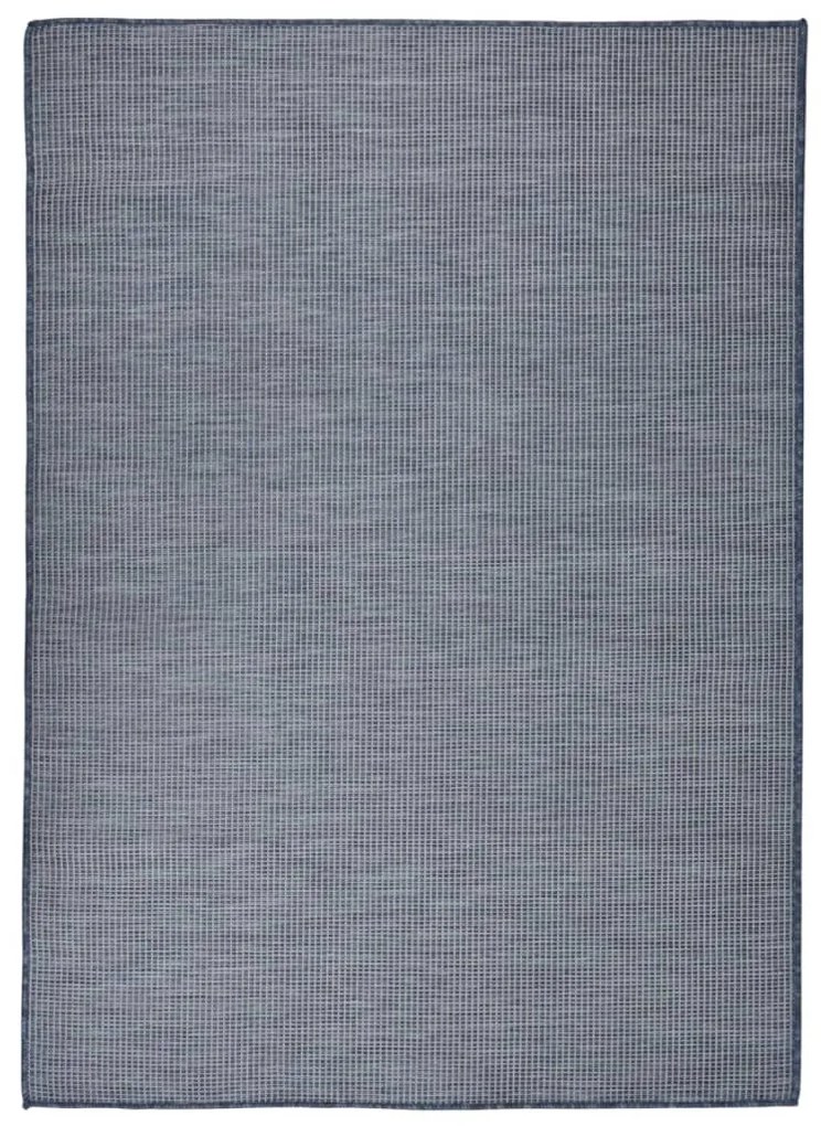 kék lapos szövésű kültéri szőnyeg 200 x 280 cm