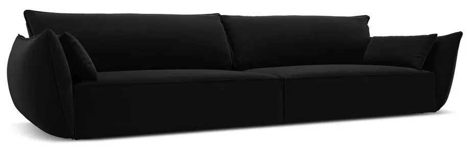 Fekete bársony kanapé 248 cm Vanda – Mazzini Sofas
