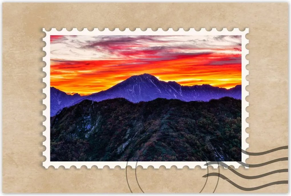 Poszterek 60x40 Hegyi táj nyugattal