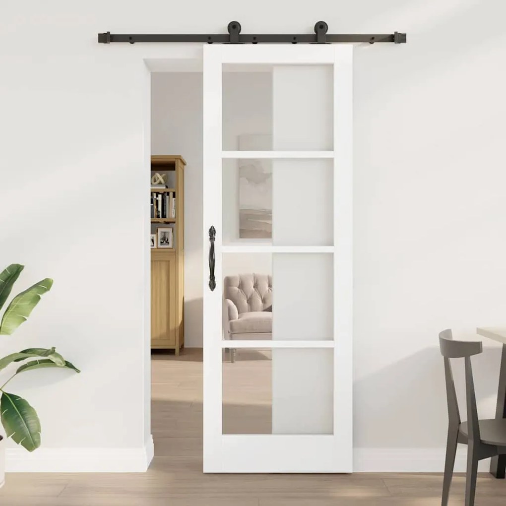 Csúszó Ajtó ORKDAL Fehér 73.5 x 211 cm Fa és fém