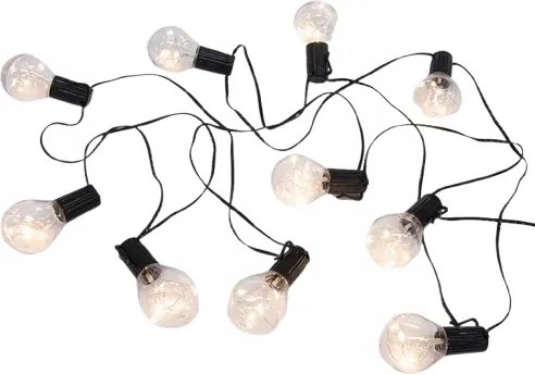 Kültéri lámpalánc 10 db mikro Led izzóval, 3m, 3xAA