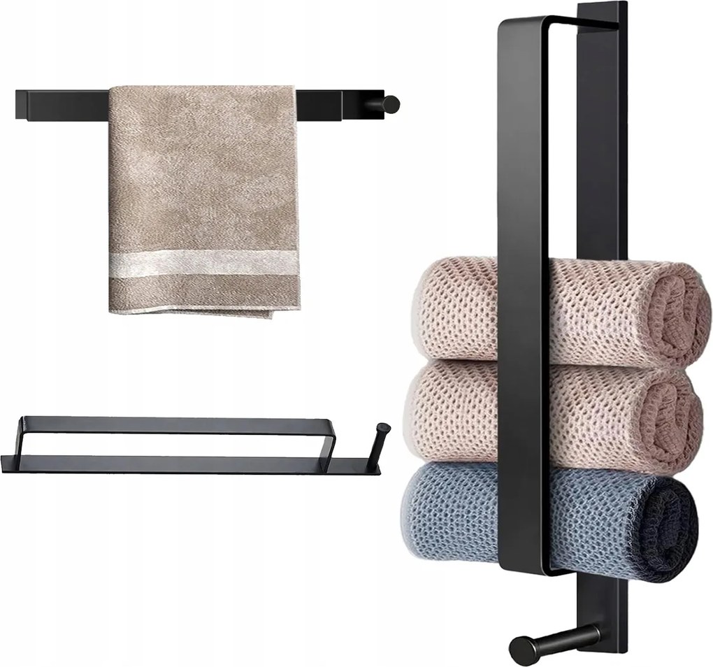 Fürdőszobai Törölközőtartó Akasztó Fali Tartó Fém Fürdőszoba
