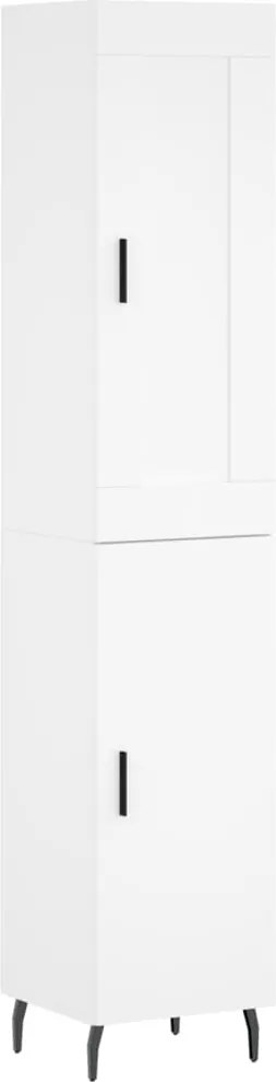 vidaXL fehér szerelt fa magasszekrény 34,5x34x180 cm