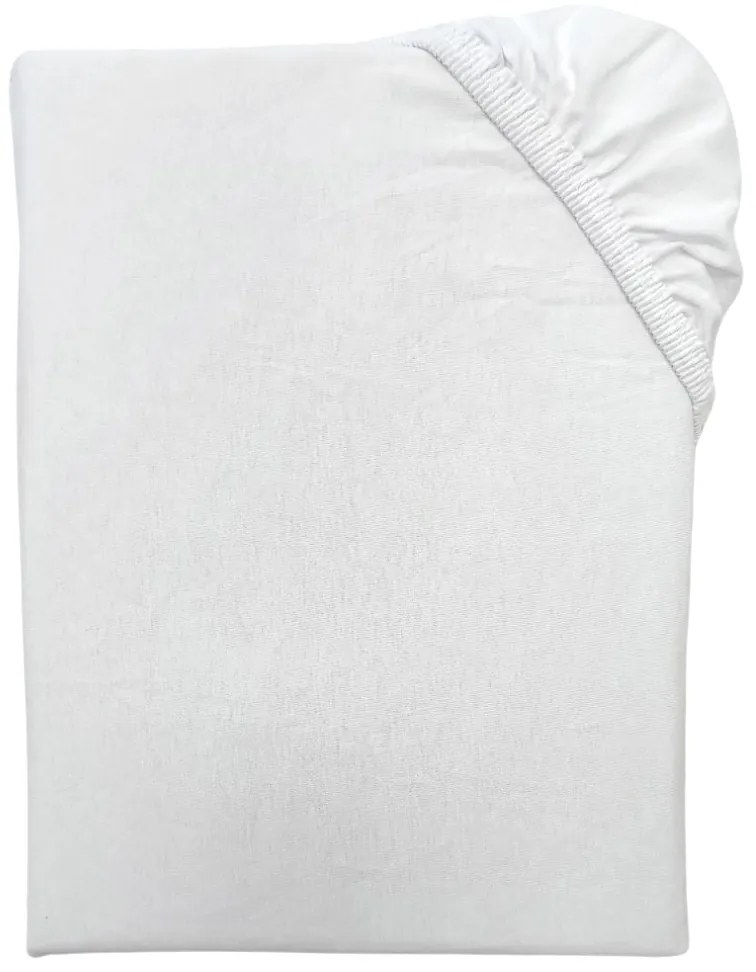 Jersey fehér lepedő TiaHome - 180x200cm