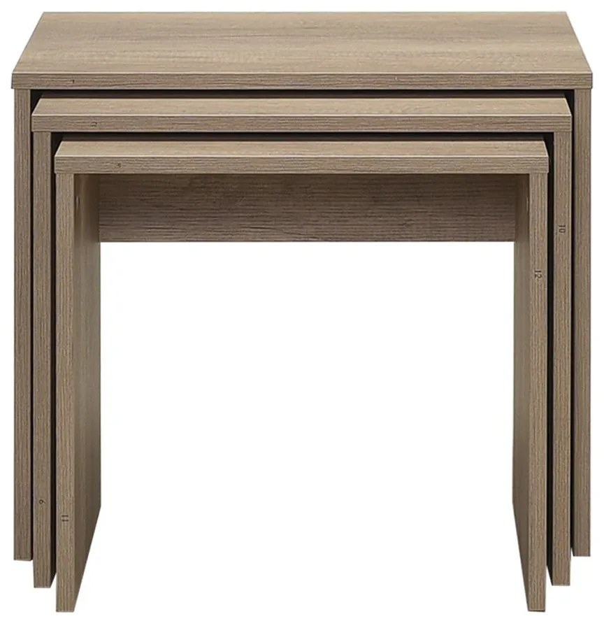 SHP Light Walnut kisasztal szett, 3 db