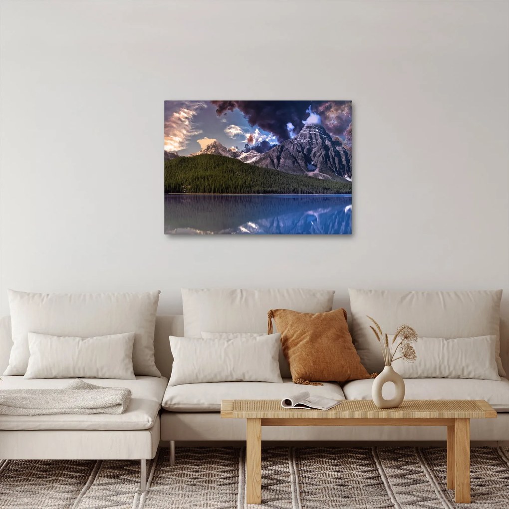 A tó és a hegyek képe (70x50 cm)
