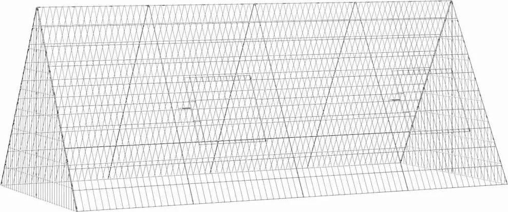 vidaXL Csirkeketrec Ezüst 215 x 100 x 85 cm Horganyzott acél