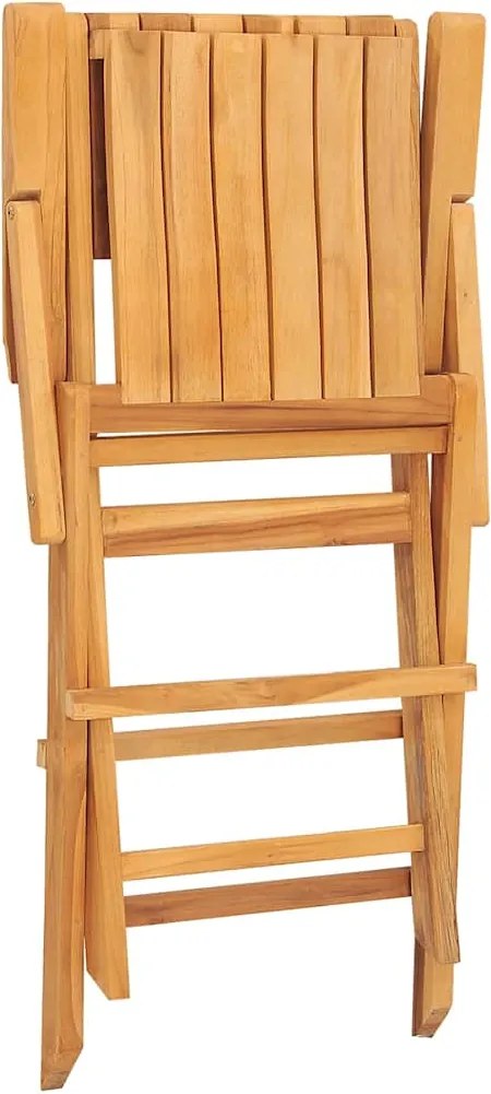 vidaXL 8 db tömör tíkfa összecsukható kerti szék 55 x 61 x 90 cm