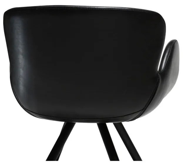 Fekete kárpitozott karfás étkezőfotel Gaia – DAN-FORM Denmark