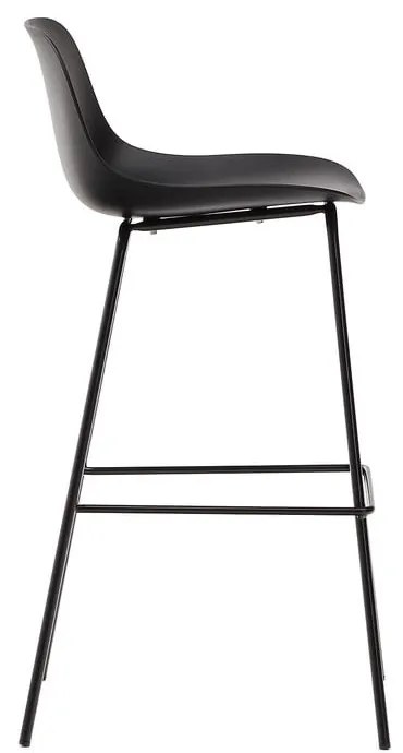 Fekete bárszék (ülésmagasság 74 cm) Altea – Kave Home